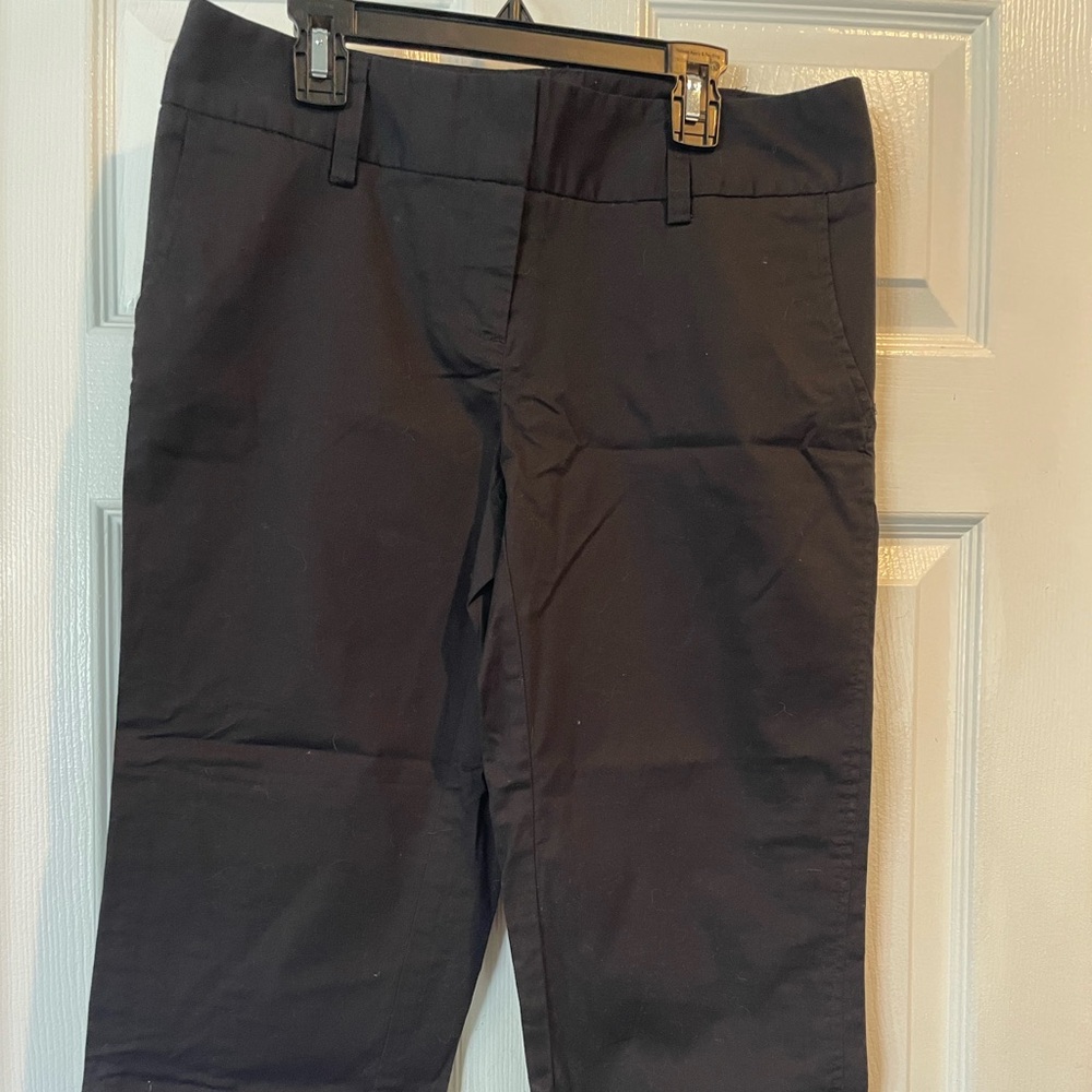 NEW Women’s Daisy Fuentes Wide Waist Black Capri Pants Size 4